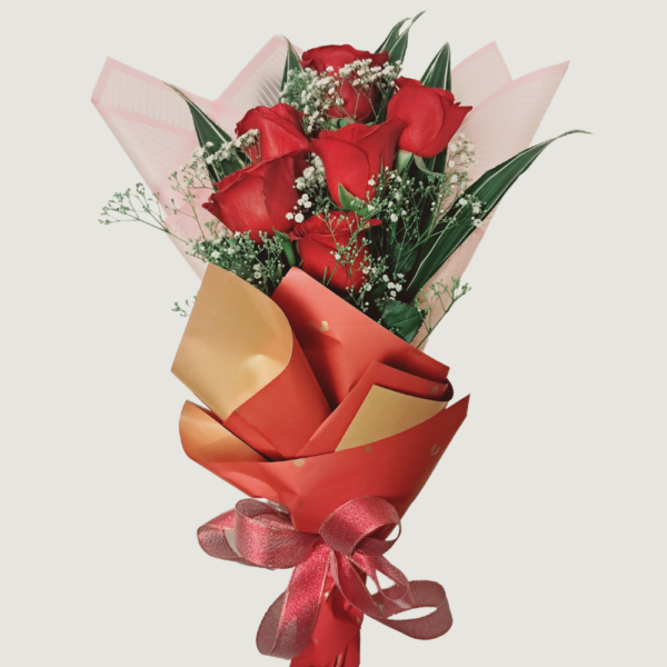 Splendor Posy - Red Rose Bunch - Image 2